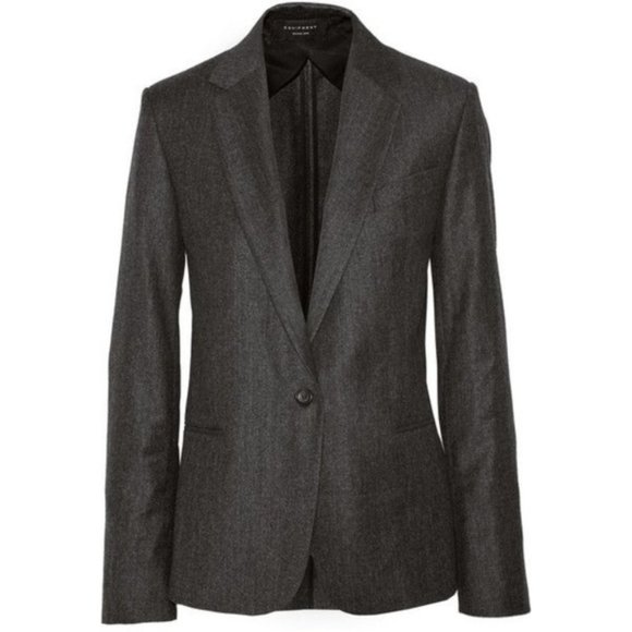 Equipment Jackets & Blazers - Equipment Jay Blazer in Grey Merino Wool